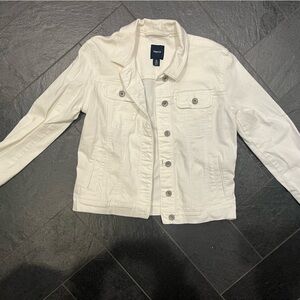 White Button-Up Denim Jacket